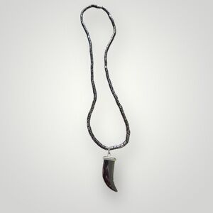 Black hematite claw Necklace made in Alaska